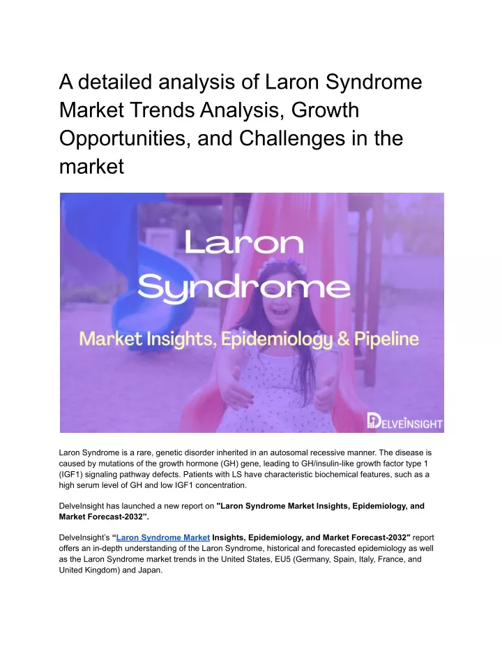 a detailed analysis of laron syndrome market