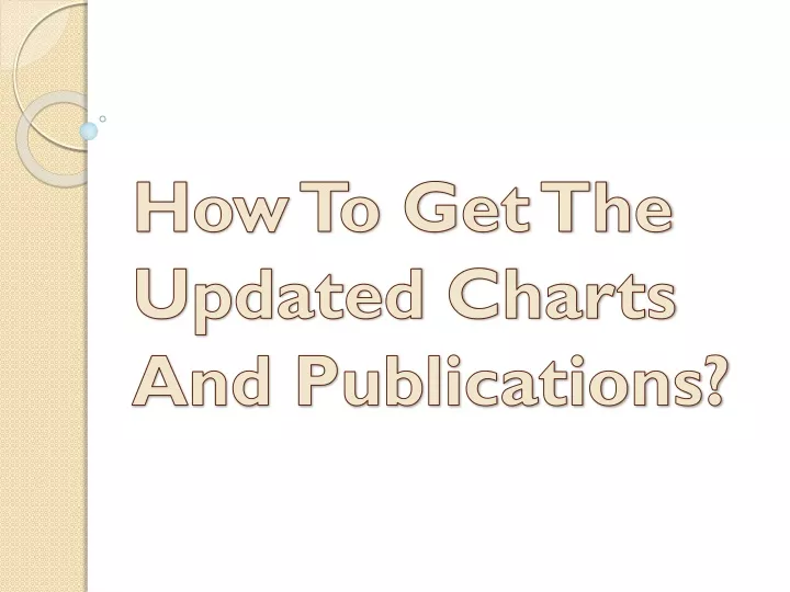 how to get the updated charts and publications