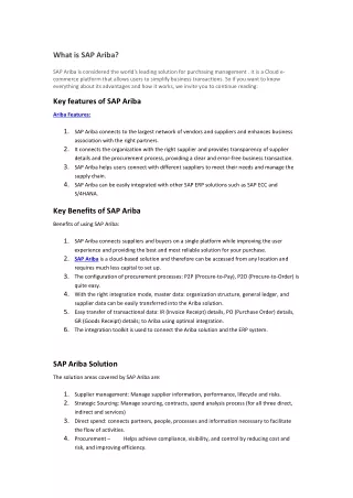what is sap ariba