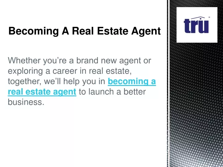 becoming a real estate agent