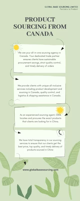 product sourcing from canada