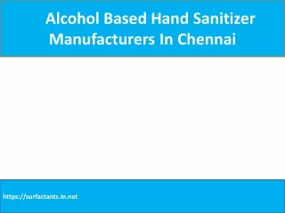 Sanitizer Manufacturers In Chennai