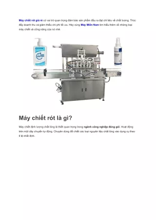Máy chiết rót mỹ phẩm thủ công