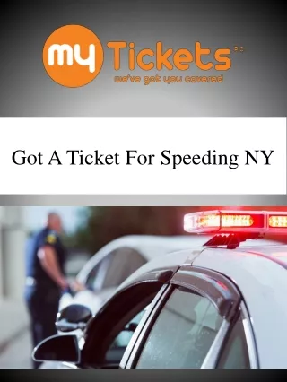 got a ticket for speeding ny