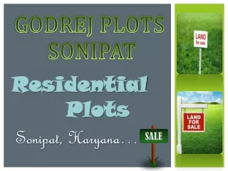 Godrej Plots Sonipat | Offer the Best Residential Plots in Sonipat Haryana