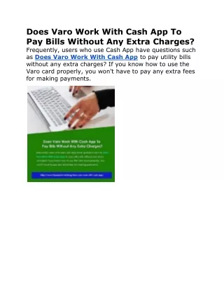 does varo work with cash app to pay bills without
