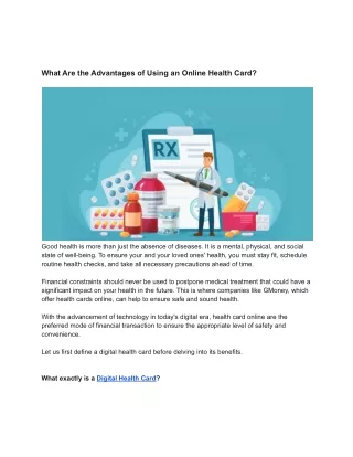 what are the advantages of using an online health