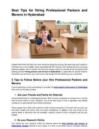 best tips for hiring professional packers