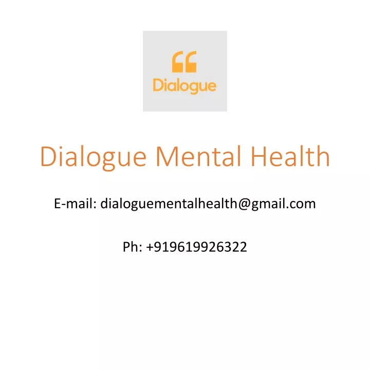 dialogue mental health