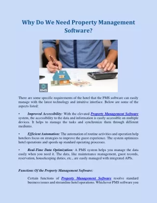 Why Do We Need Property Management Software?