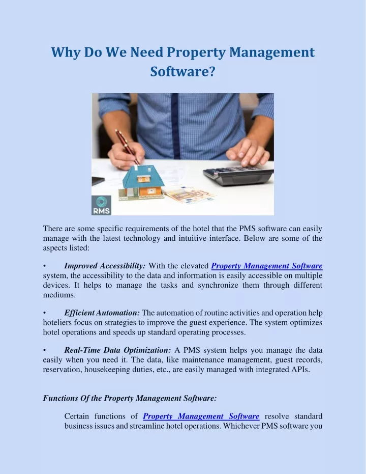 why do we need property management software