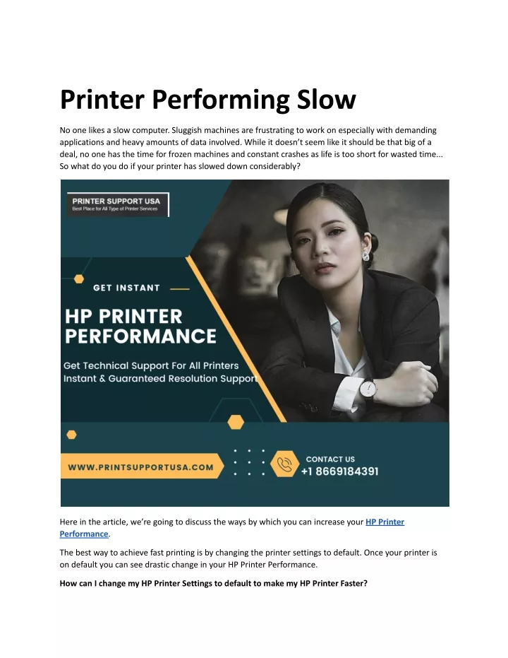 printer performing slow