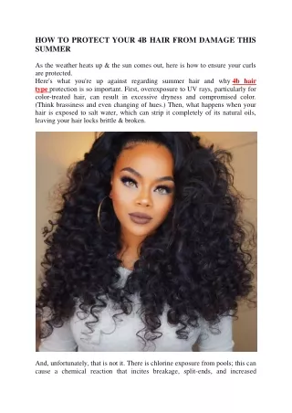how to protect your 4b hair from damage this