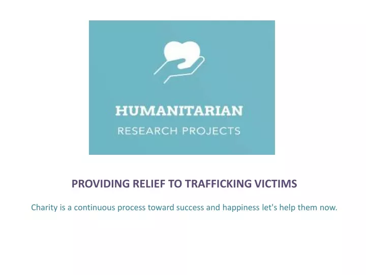 providing relief to trafficking victims