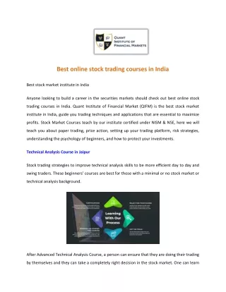 Option Trading Course In Jaipur | Qifm
