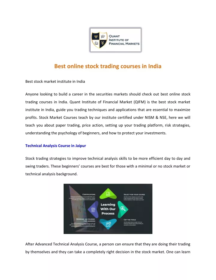 best online stock trading courses in india
