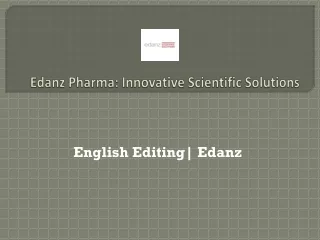 English Editing- Edanz
