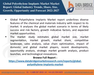 global polyethylene implants market market report