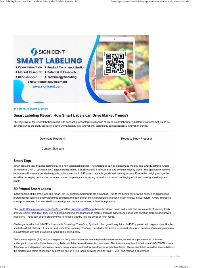 smart labeling report how smart labels can drive