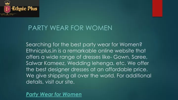 party wear for women