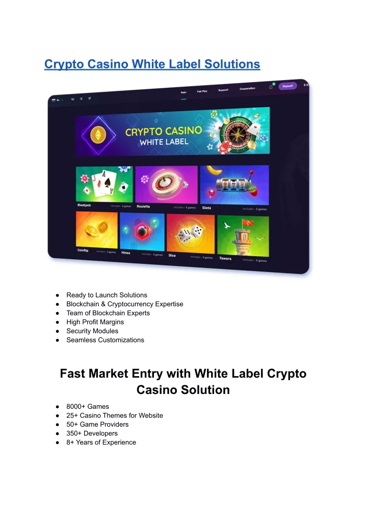 crypto casino white label solutions