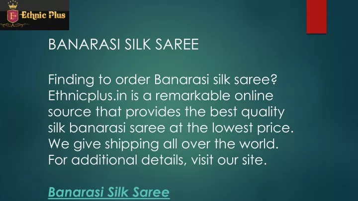 banarasi silk saree
