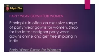 party wear gown for women