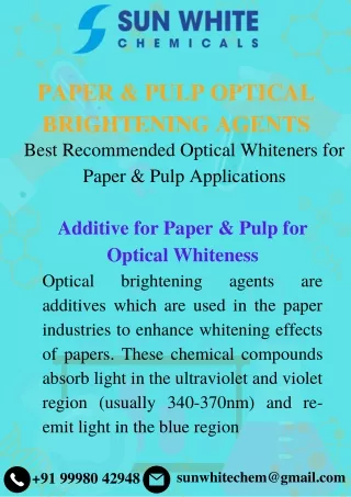 paper pulp optical brightening agents best