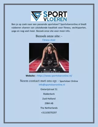 ben je op zoek naar een passende sportvloer