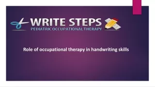 role of occupational therapy in handwriting skills