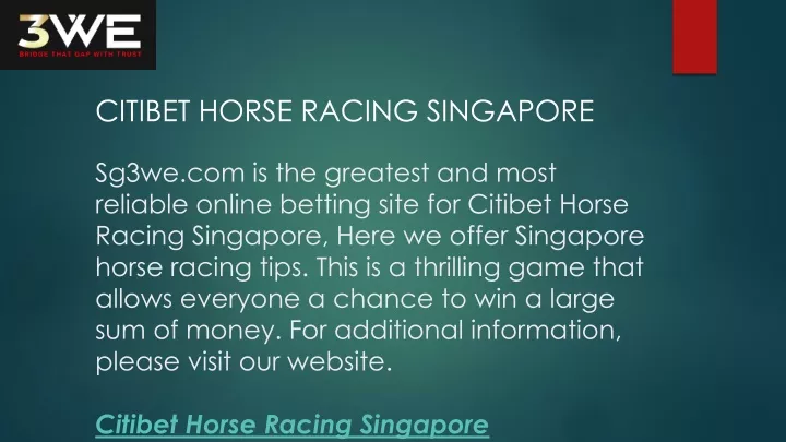 citibet horse racing singapore