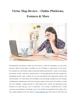 virtue map review online platforms