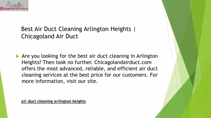 best air duct cleaning arlington heights chicagoland air duct