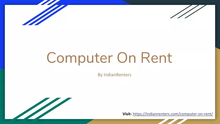 computer on rent