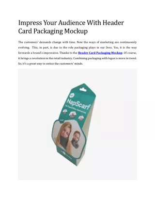 Impress Your Audience With Header  Card Packaging Mockup