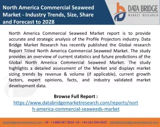 north america commercial seaweed market industry