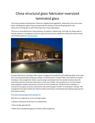 Ultra long SGP laminated glass