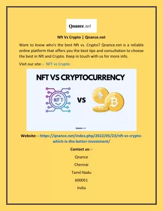 Nft Vs Crypto  Qnance.net