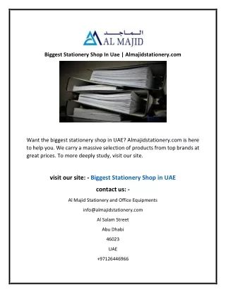 Biggest Stationery Shop In Uae