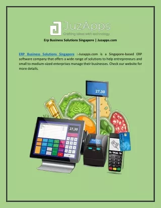 erp business solutions singapore juzapps com