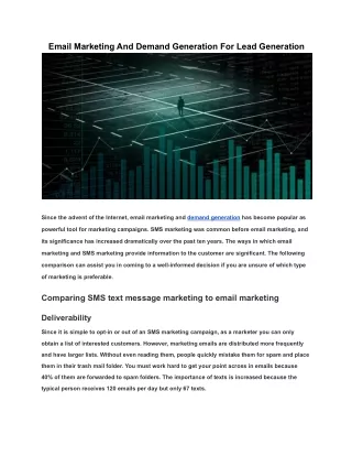 email marketing and demand generation for lead