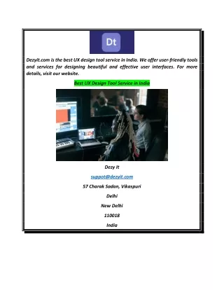 Best UX Design Tool Service in India