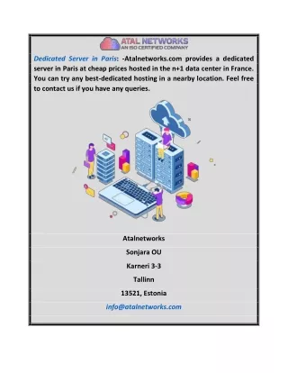 dedicated server in paris atalnetworks