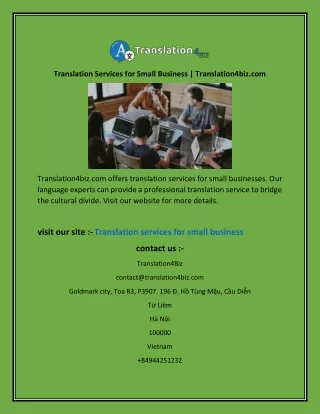 translation services for small business
