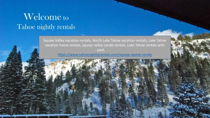 welcome to tahoe nightly rentals