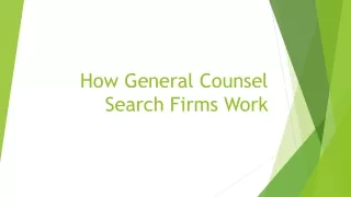 how general counsel search firms work