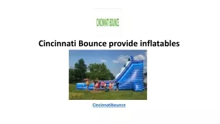 Cincinnati Bounce provide inflatables