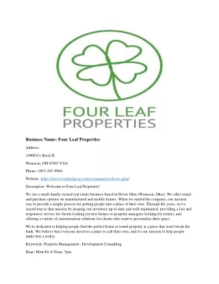 business name four leaf properties