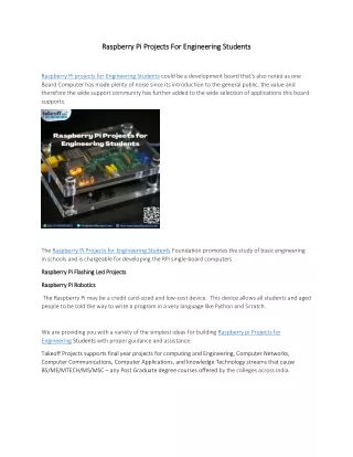 raspberry pi projects for engineering students