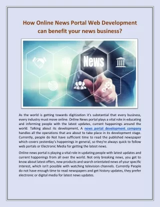 how online news portal web development